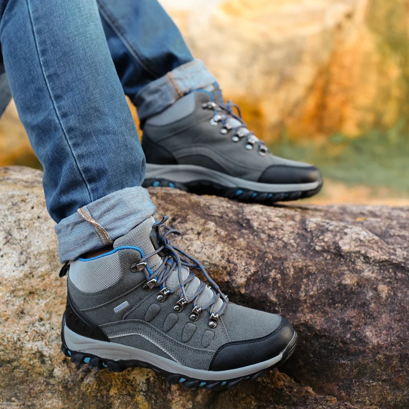 China manufacturer no brand fashion top Faux Suede men hiking boots