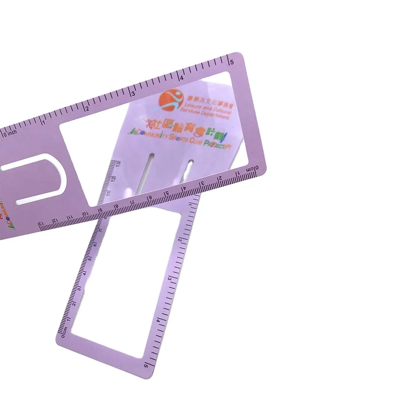Bookmark with ruler magnifying glass custom advertising promotion bookmark magnifier