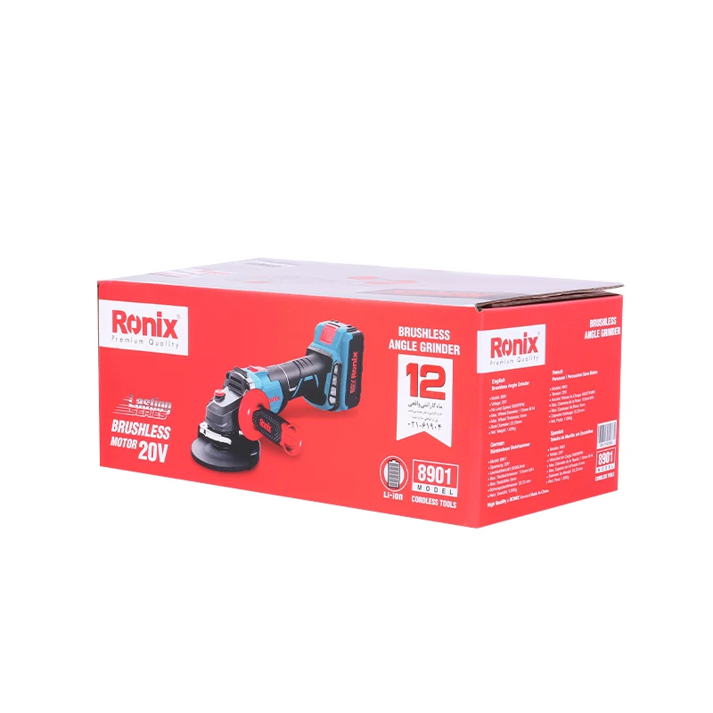 Ronix 2021 Model 8901 Brushless electric Cordless Angle Grinder Battery Tools