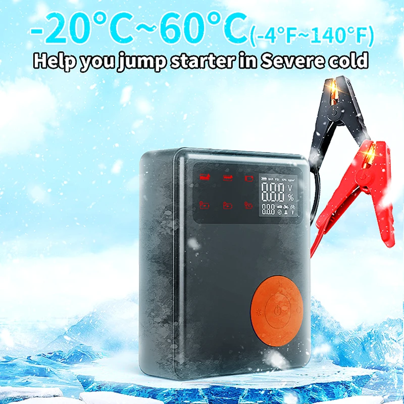 Multifunctional 13000mAh/20000mAh jump starter 12v 24v portable jump starter super capacitor jump starter with tires inflator
