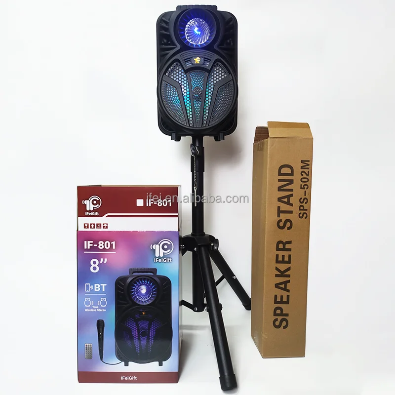 Лидер продаж динамик 8 дюймов небольшой сабвуфер с красочной подсветкой IF801