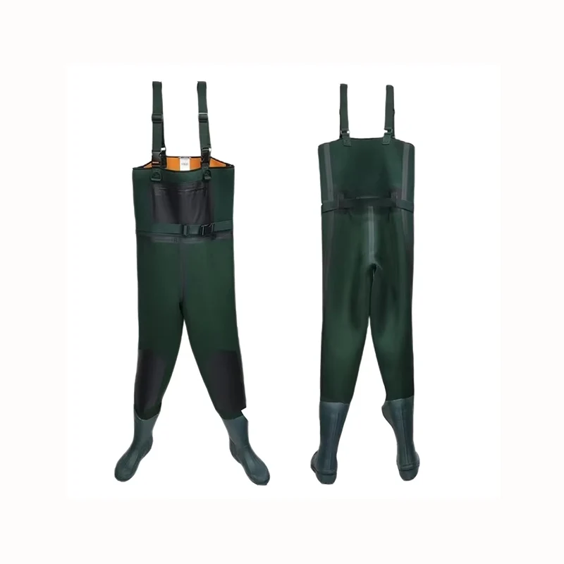 Professional Fly Fishing Waders-Neoprene 5mm Ottoman Fabric Wader Waterproof Hunting Suit Chest Waders Pants With Boots