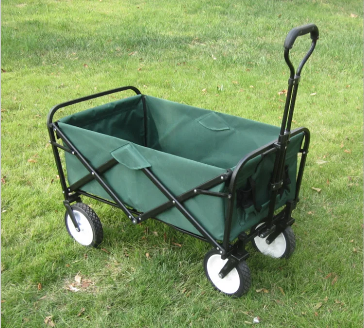 Outdoor Folding Beach Fishing Wagon Trolley Cart