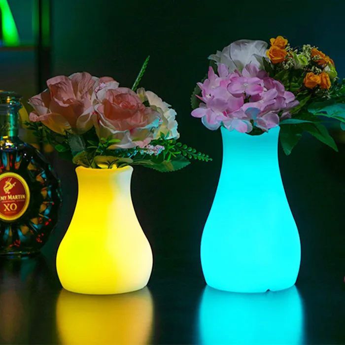 Colorfuldeco Освещение пульт дистанционного управления 16-цветные светодиодные фонари для вазы светящийся цветочный горшок Светодиодные Настольные светильники ваза