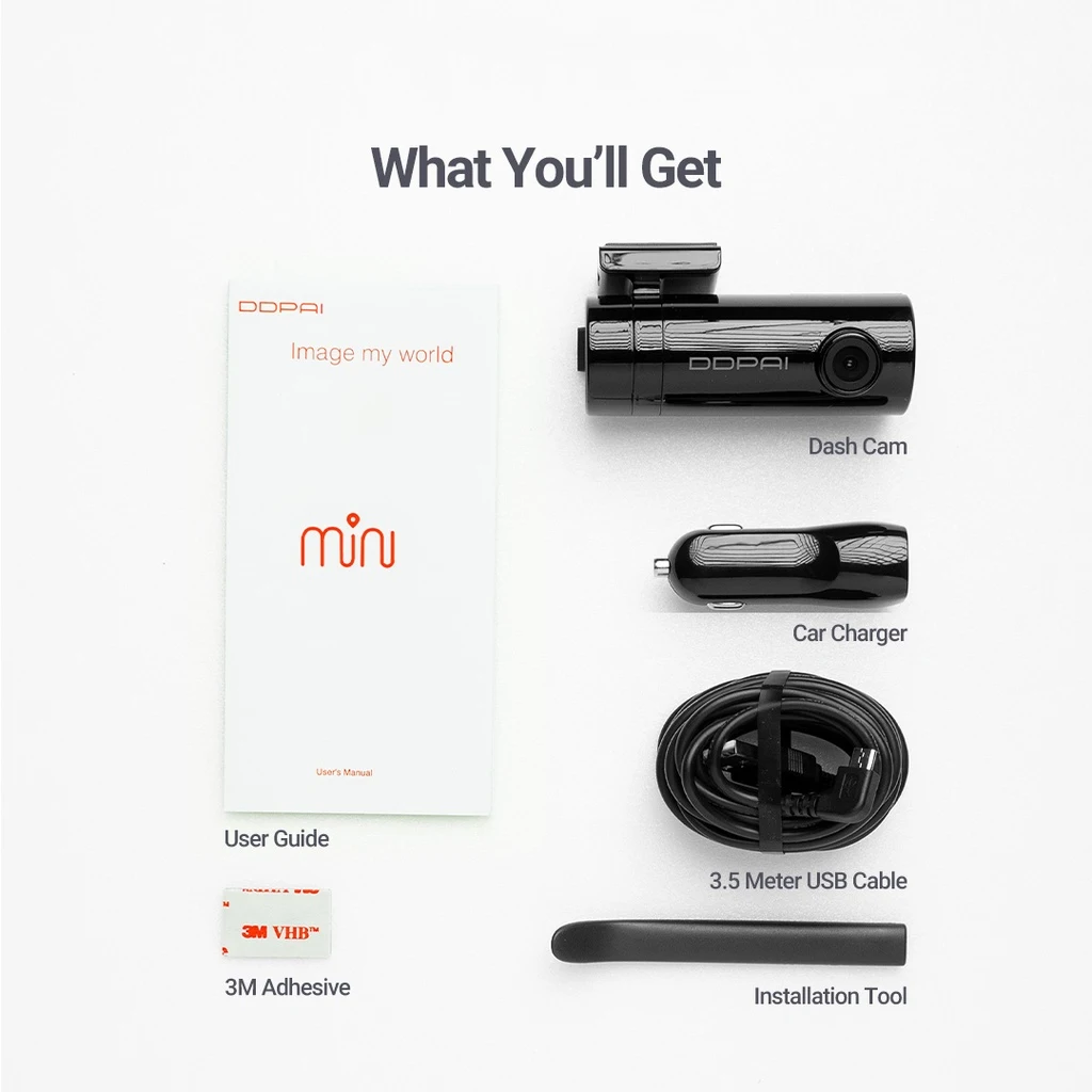 Xiaomi DDPAI Dash Cam Mini 1080P HD DVR Car Camera Android Wifi Auto Drive Vehicle Video Reorder Parking Monitor
