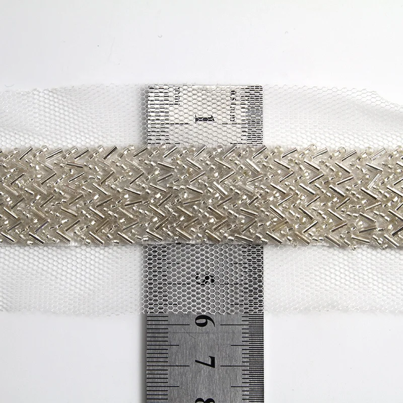 
Wholesaleb elegance beaded pearl crystal trim by the yard for dresses 