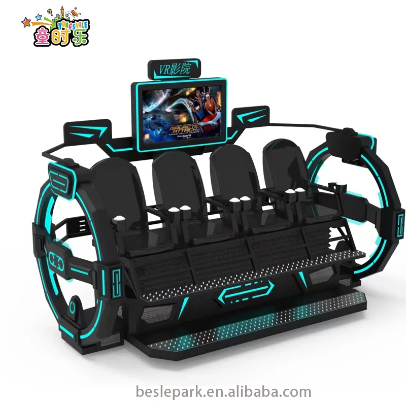 Besirui 4 seats 9D VR cinema new spaceship modeling virtual reality game simulator
