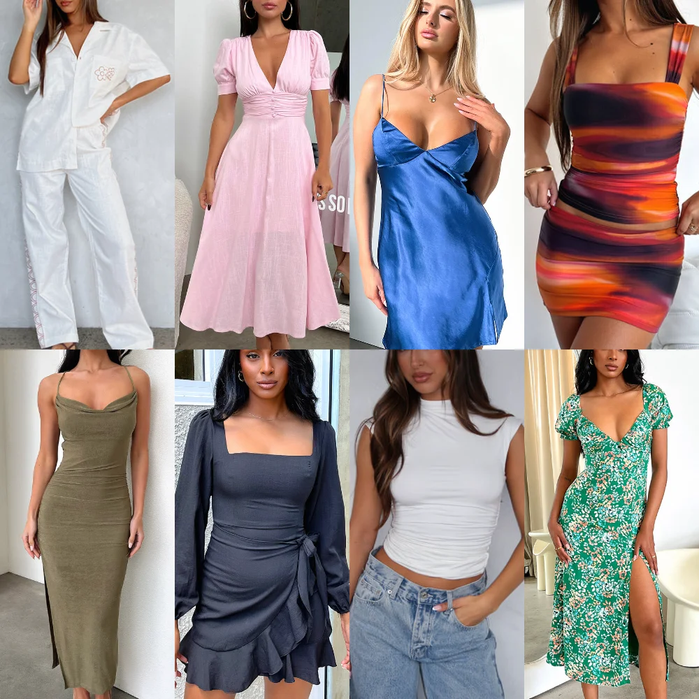 Wholesale Cheap Women Clothes Bulk Shipping Shop Wholesale Clothing Tops Dress new Clothes T-shirts Pant shopping overstock lots