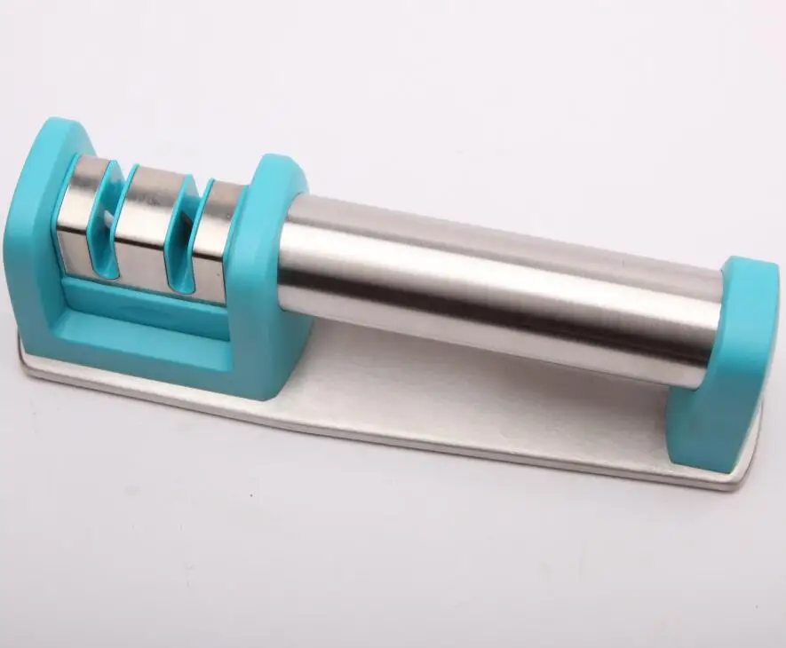 Priority Chef Knife Sharpener for Straight and Serrated Knives, 2-Stage Diamond Coated Wheel System