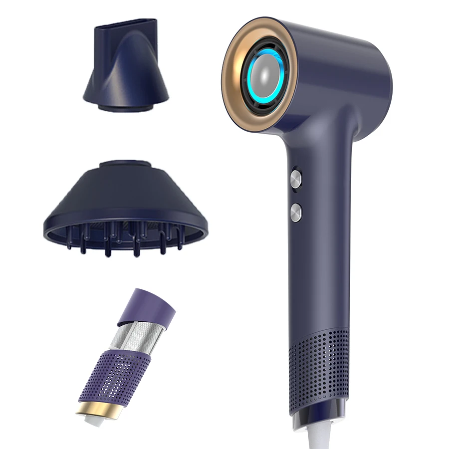 Portable 5 In 1 Original Small Hair Brush Blow Dryer 1800W Hand High-Speed Brushless Motor Hair Dryer with Comb