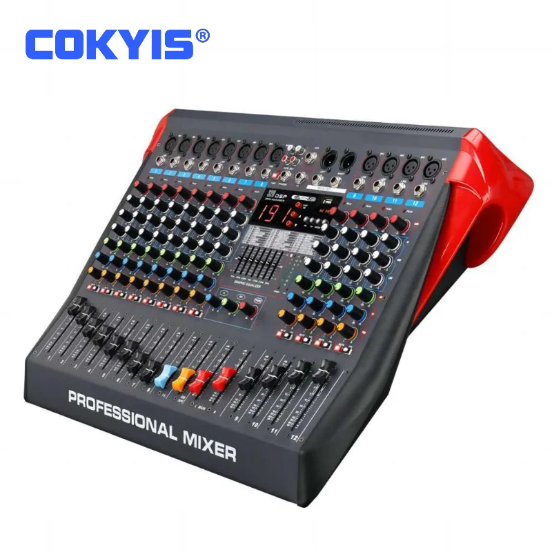 Professional 12 channel stereo mixing console,USB bluetooth MP3 playback computer recording studio stage DJ control mesa de som