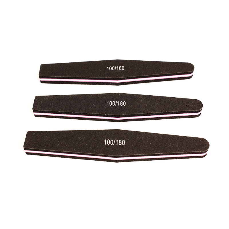Promotional 100/180 Grit Diamond Nail File Custom Emery Board Different Types Nail File Nail Buffer