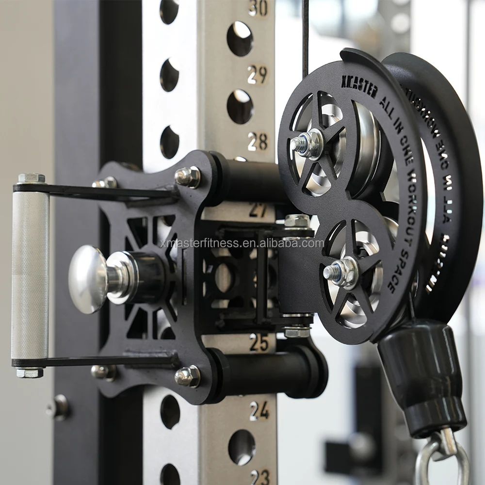 Smith Machine Pin-loaded Weights Stack Strength Trainer Home Gym with Pulley System Fitnee Rack