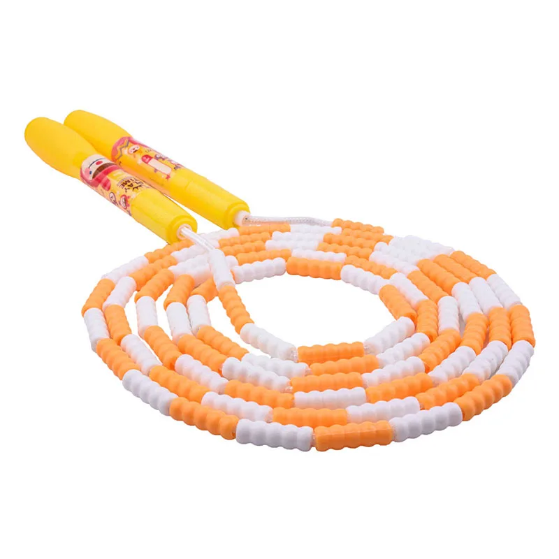 Kids Skipping Ropes Jump Rope Cross jump Kids Light up Gym Equipment Bamboo Beaded Rope Home Fitness Weight Loss Workout Gear
