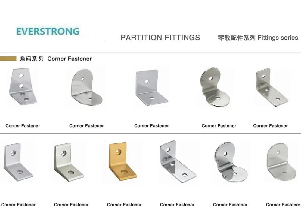 Stainless steel  toilet partition corner fastener or bracket accessories  P003B public washroom cublcle  hardware fittings