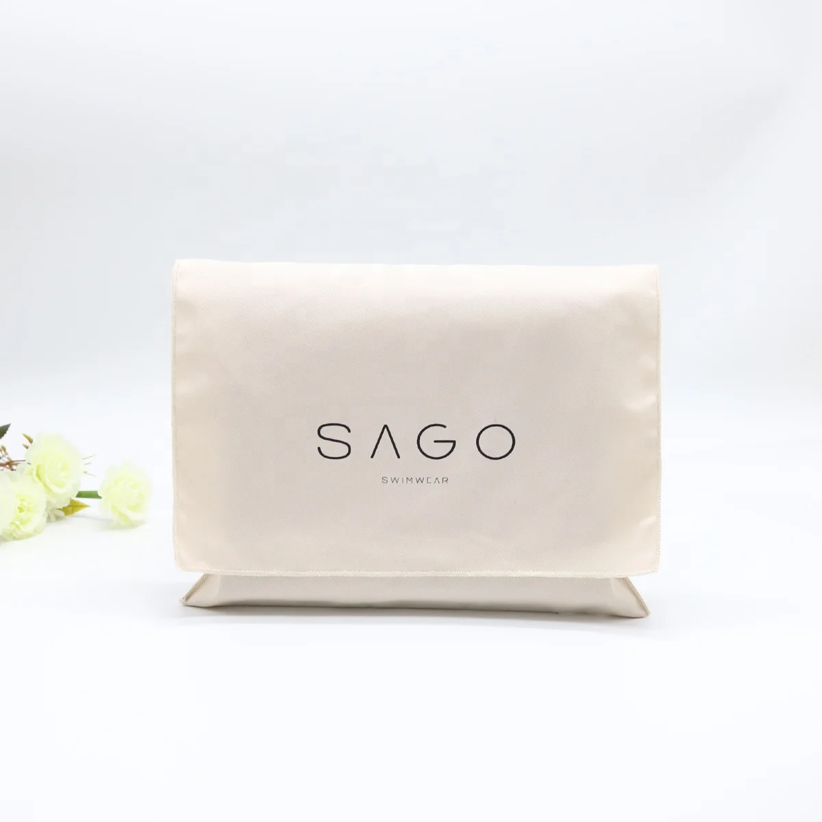 High Quality Natural Twill Cotton Envelope Swimwear Clothing Packaging Bag Envelope Cotton Dust Shoe Pouch