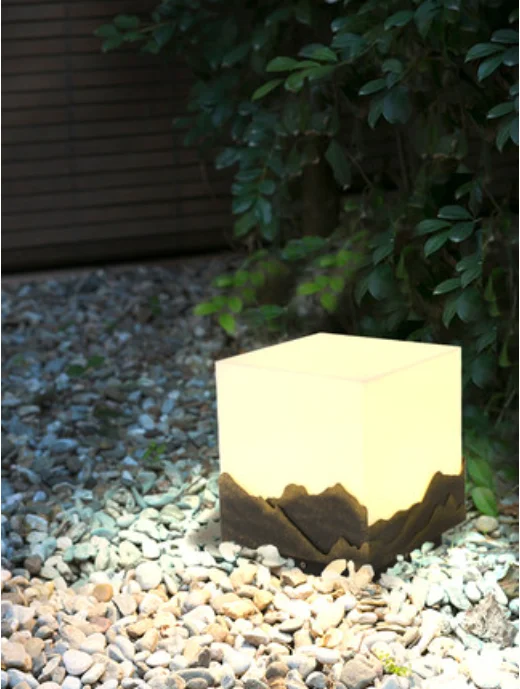 SHJG Chinese landscape solar LED courtyard lawn IP54 waterproof stainless steel acrylic decorative channel courtyard lamp