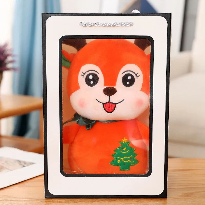 Merry Christmas Decoration Animated Musical Santa Claus Elk Stuffed Animals Plushie Decor Christmas Birthday Gifts for Kids Girl