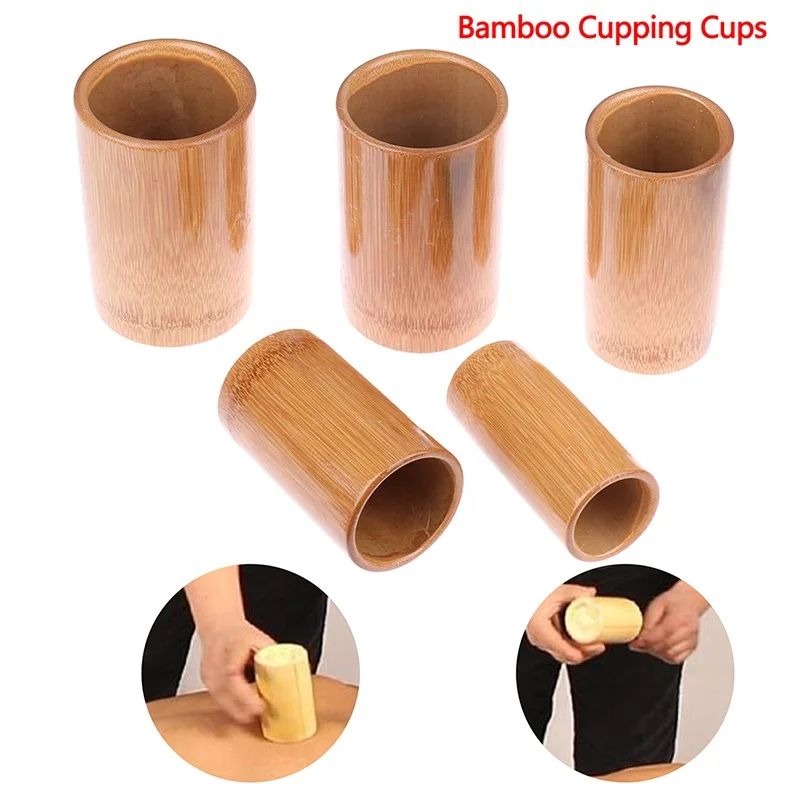 Combo Traditional Chinese Medicine Carbonized Bamboo Pot Cans Plantar Cupping Jar Fire Cup Bamboo Cupping For Body Wooden Cuppi
