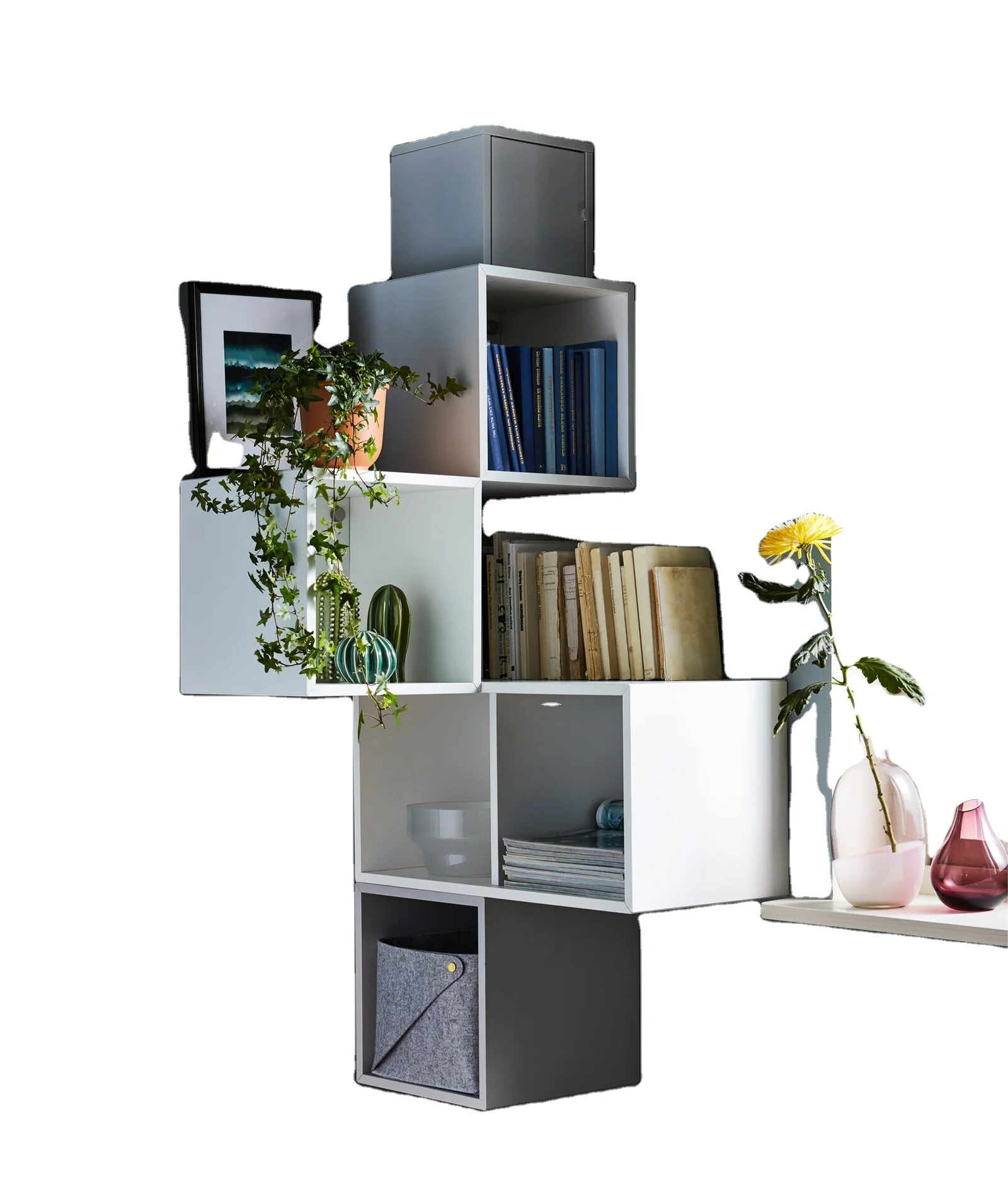 Standing New Design Cheap Classic Large Capacity Book Storage Cabinet wall mounted Book Shelf