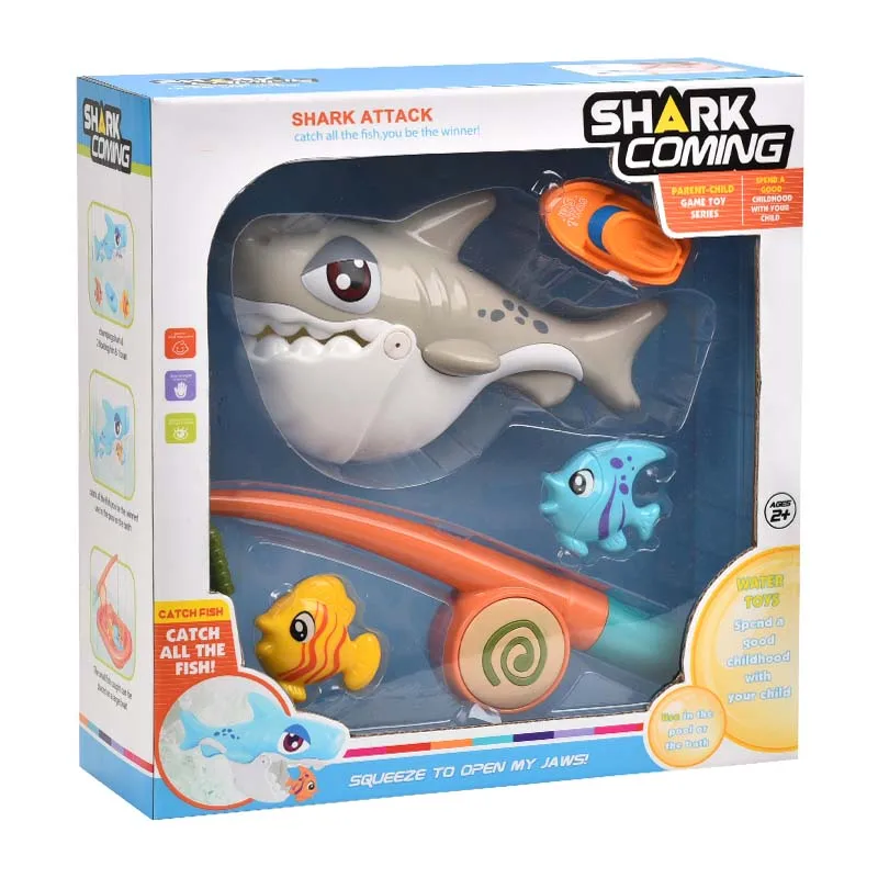 2024 новые детские игрушки для ванной набор плавательных животных рыбалки