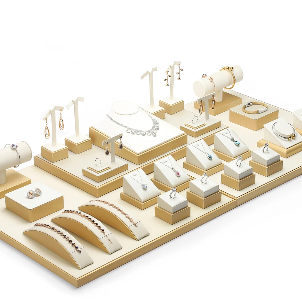 DIGU Роскошные серьги из искусственной кожи браслет ювелирные изделия стенд пользовательские окна ювелирные изделия дисплей набор