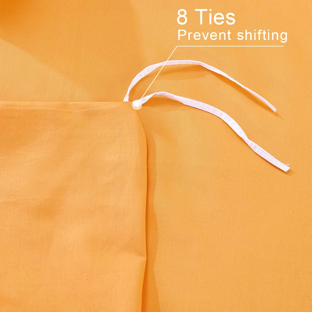 Hotel Plain Orange Bed Linen 100% Cotton King Bed Sheets Sets Wholesale 4 Pieces Hotel Flat Bed Sheets