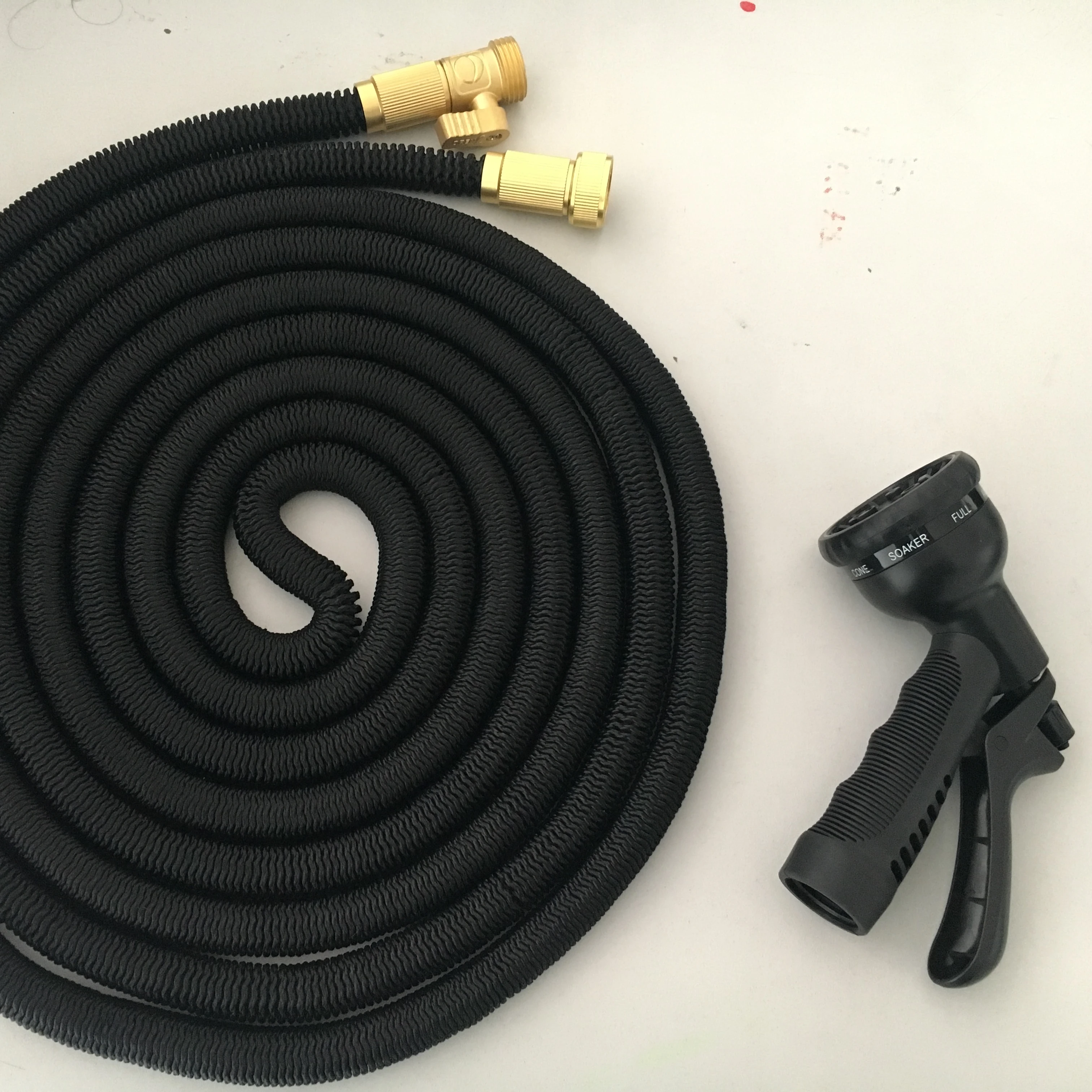 
Greenland expandable water hose Leak proof Light weight hose with 8 functions spray hose nozzle 3/4 brass fitting 