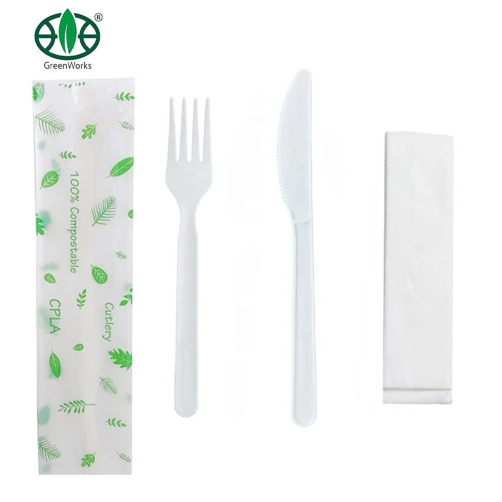 2021 Greenworks Hot Sale  compostable and GreenWorks  disposable flatware Far sale dinnerware sets