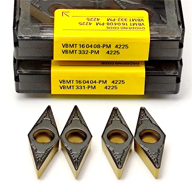 100% Original VBMT160412-PM 4315 CNC Lathe Tool Tungsten Carbide Turning Insert Steel Milling PVD Coating TNMG OEM Customizable