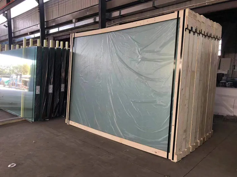 Qingdao manufacturer 33.1 44.1 55.1 laminated glass big size with grey bronze dark blue color PVB laminated film for building
