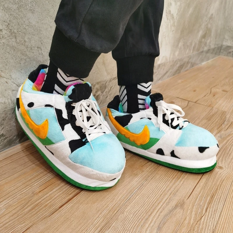  Очень популярные зимние домашние тапочки Jordan теплые женские yeezy