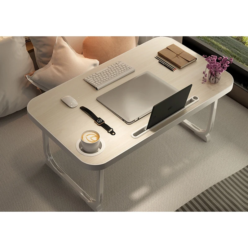 Office Laptop Stand Furniture Multi Color Ergonomic Folding Portable Study Laptop Desk Bed Table With Slot