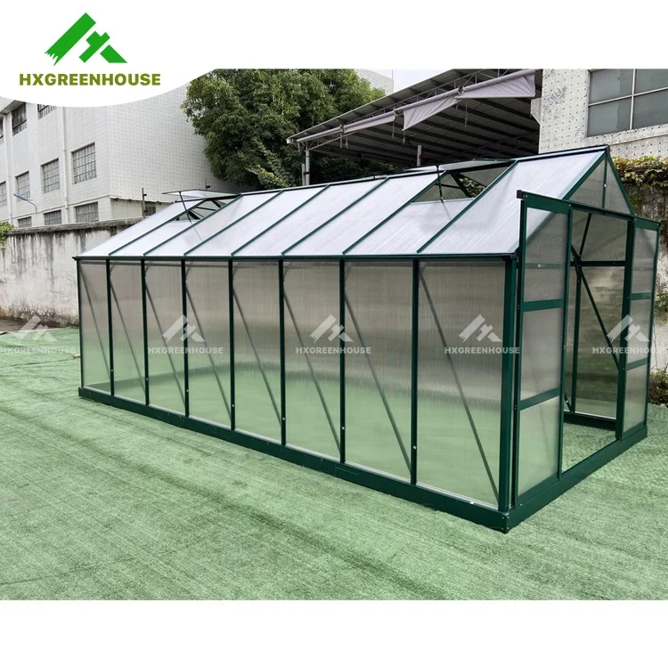 Led grow light hydroponics system vertical industrial diesel heater greenhouse wiggle wire Aluminium Commercial Greenhouses