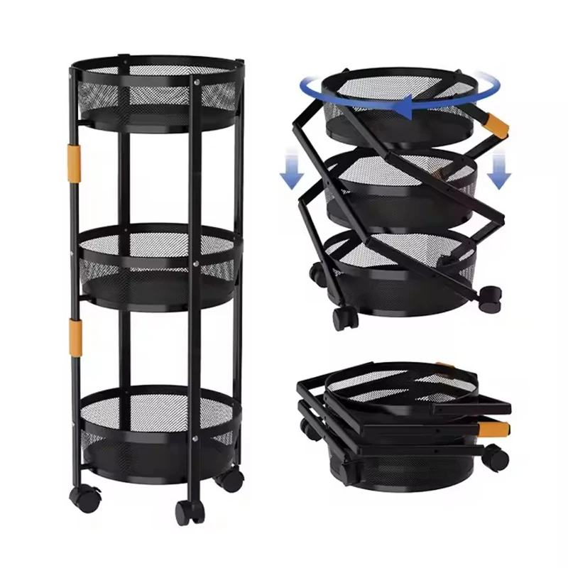 Kitchen Island tool trolley Organizer Storage Cart Foldable Tool Trolley For Bathroom Courtyard Living Room Home Usage