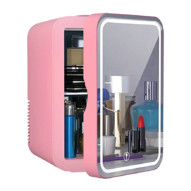 6L 8L 10L 12L 20LMirrored Portable Mini Bar Fridge Cosmetic Refrigerator Beauty Cold Fridge for Skin Care