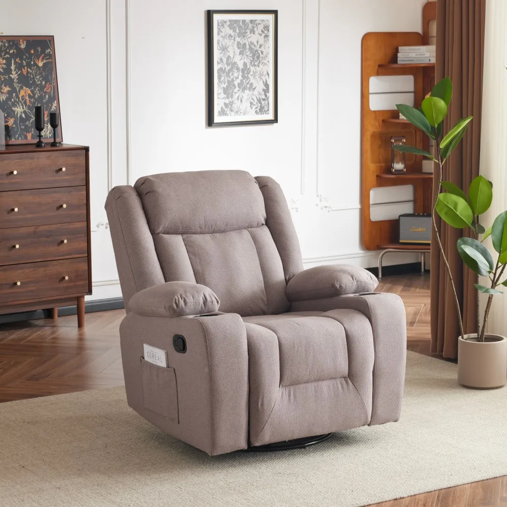 Sans Luxury Relax Fabric Manual One Seat Sofa Chair Glider Recliner Chair