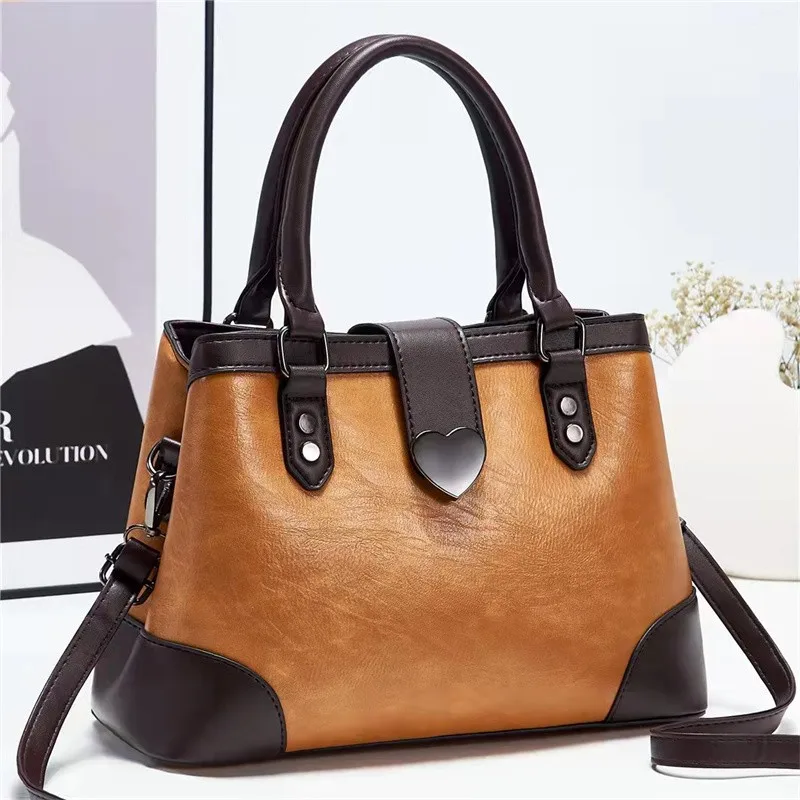 Large capacity messenger bag 2022 new trendy fashion PU leather big bag PU leather shoulder handbag