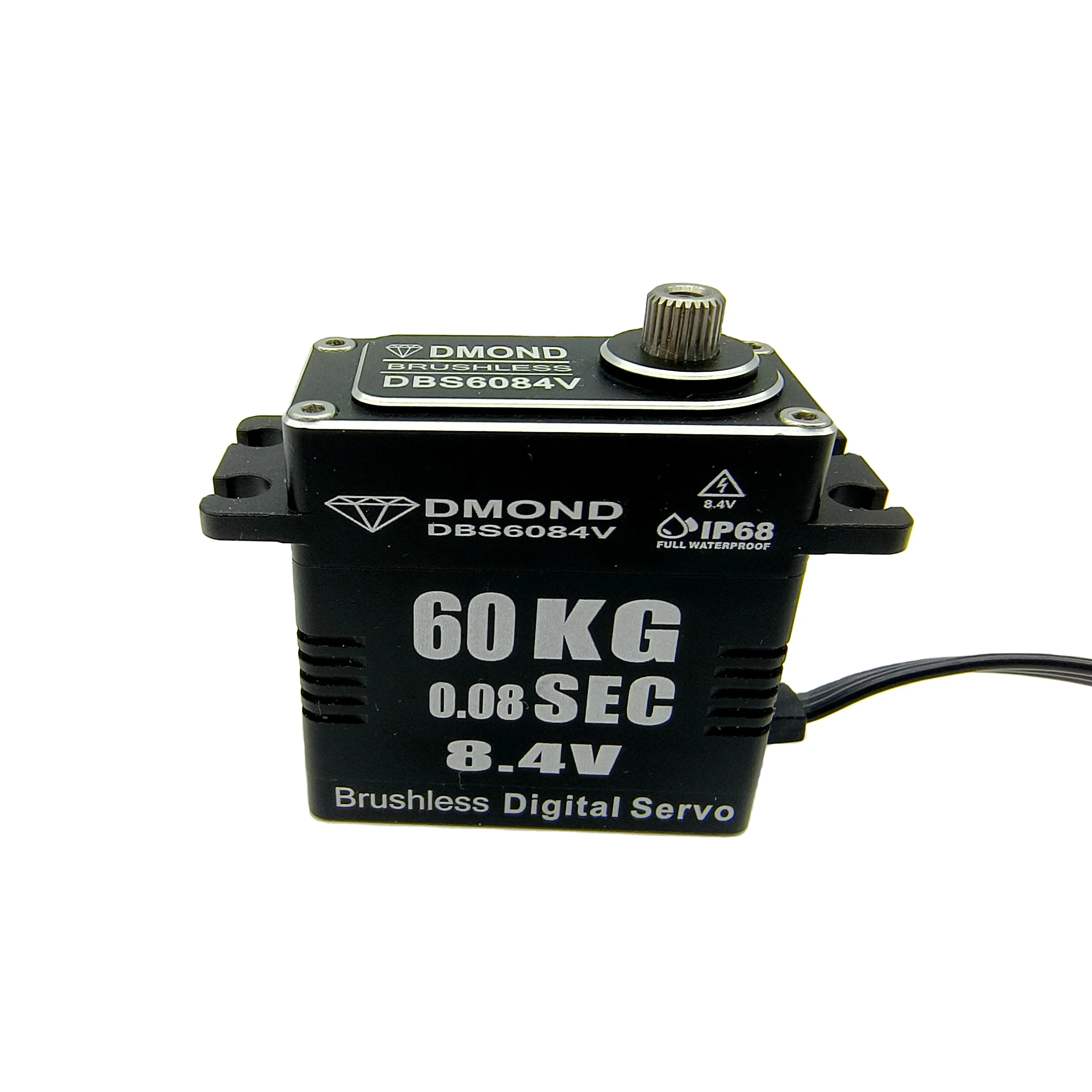 DMOND DBS6084V Black Version 60KG 8.4V Brushless Programmable Digital Waterproof Servo Steel Gear  for 1/10 1/8 RC crawler buggy