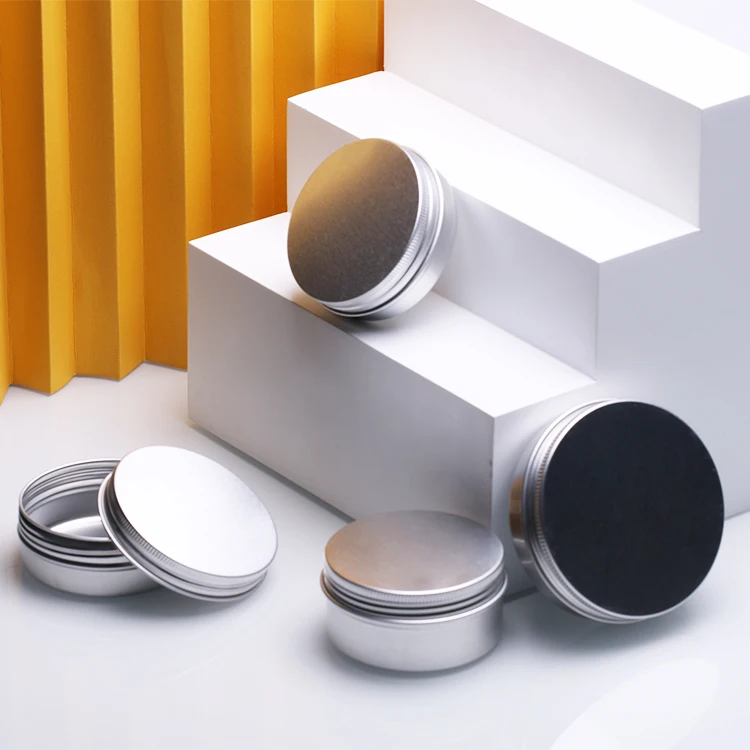 Wholesale 2oz 4oz 8oz rose gold tins round decorative gift empty tin can jars aluminum metal candle tins