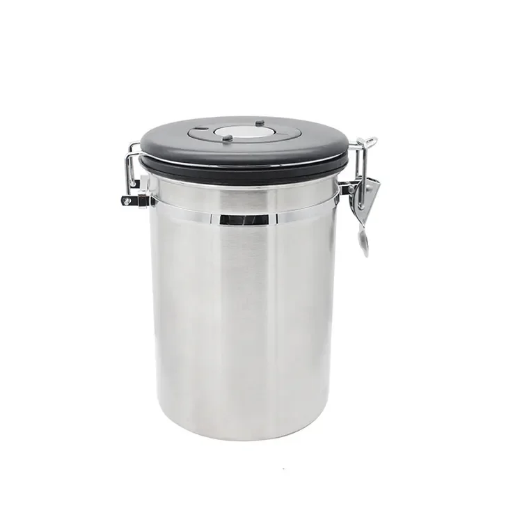 Hot Sale Silver Color Stainless Steel Tea Coffee Sugar Storage Coffee Bean Vacuum Canisters
