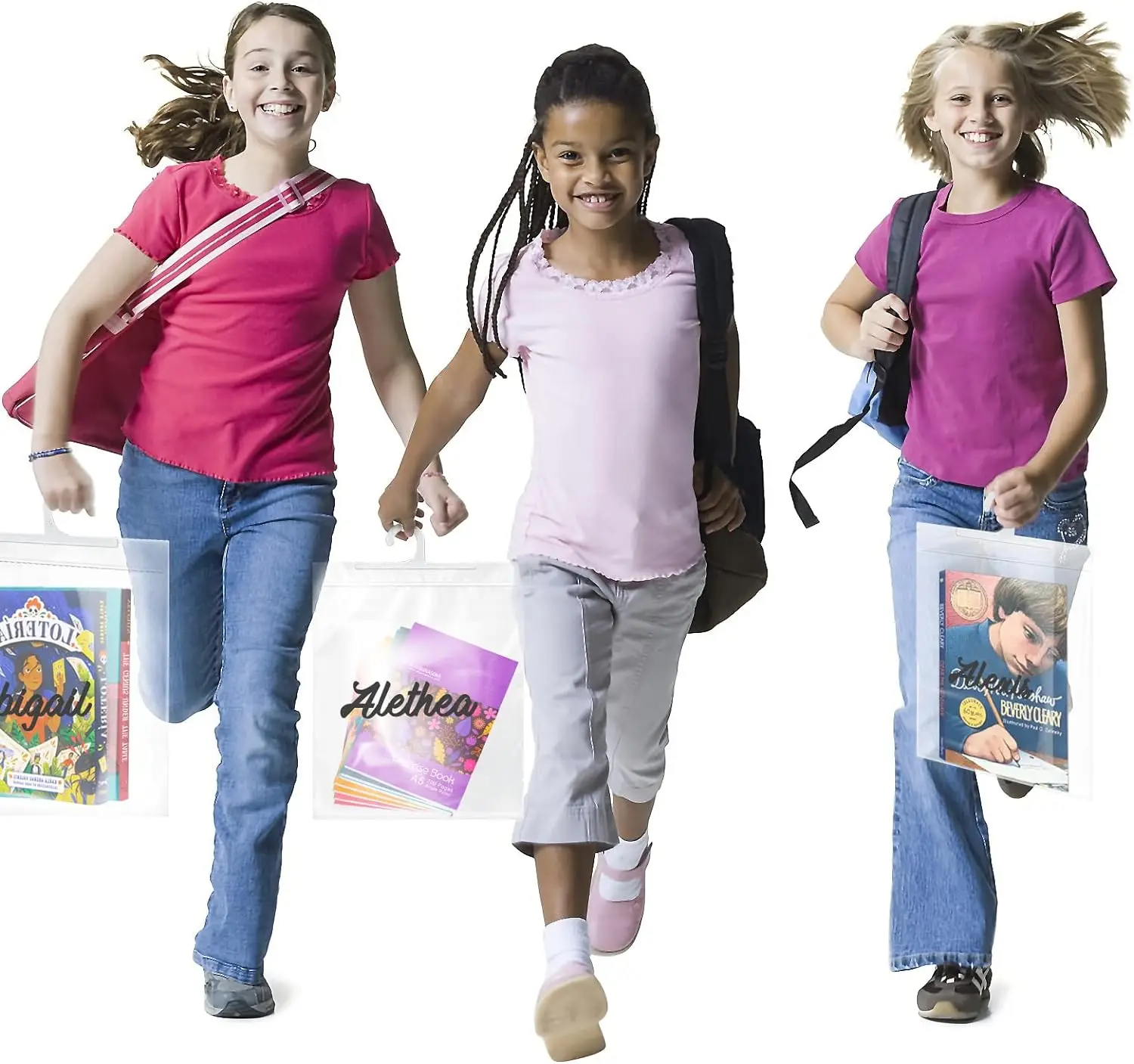 Hook Hanging Storage Bags, Headphone Storage Classroom, Waterproof & Dustproof hard plastic handle hook bags