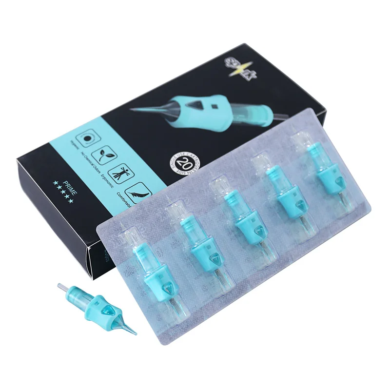 Blue Tattoo Needle Disposable 316 Stainless Steel Needle Cartridges