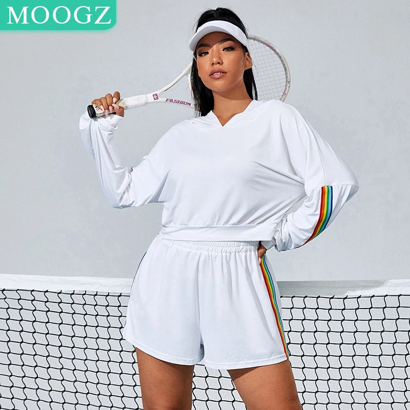 Женская одежда для тенниса, сезон осень-зима 2022, теплый флисовый топ с высоким воротником и длинным рукавом, короткая мини-юбка, комплект из 2 предметов