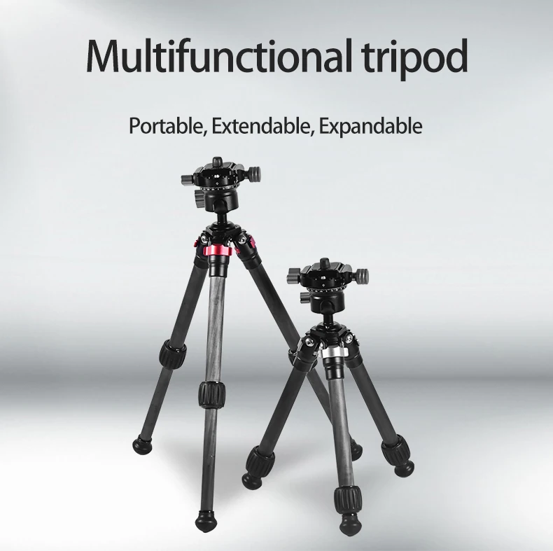 Aluminum Camera Tripod Monopod, Compact Travel Tripod with 360 Panorama Ball Head, Professional Tripod for DSLR Video Camcorder