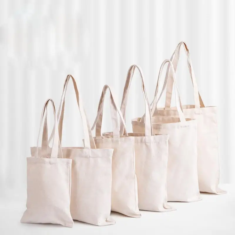 customize plain reusable cotton shopping bag