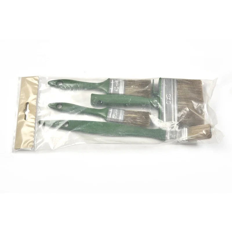 4PCS block Flat brush set with PP bag
