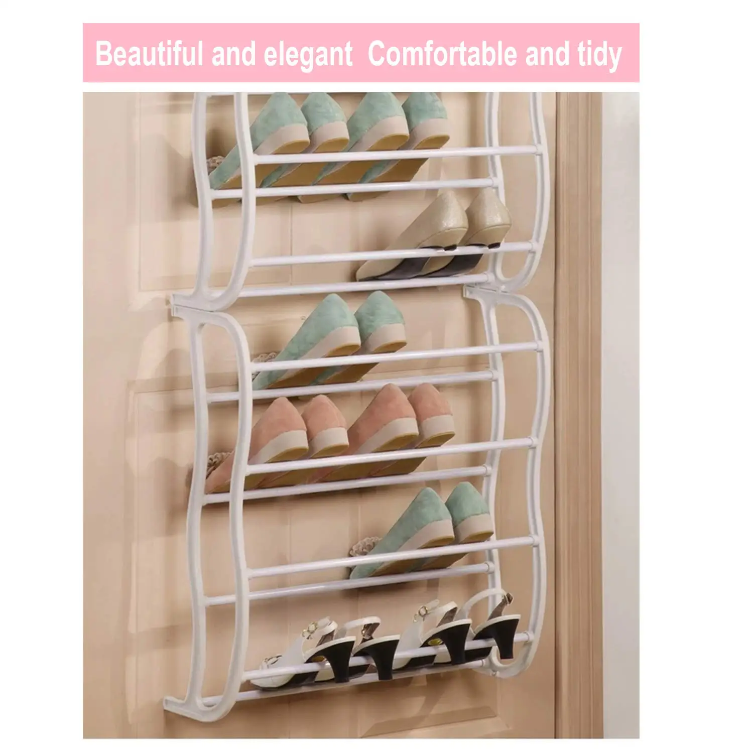 Adequate Inventory 36 Pairs Over The Door Shoe Rack Diy 12 Layer Hanging On The Door