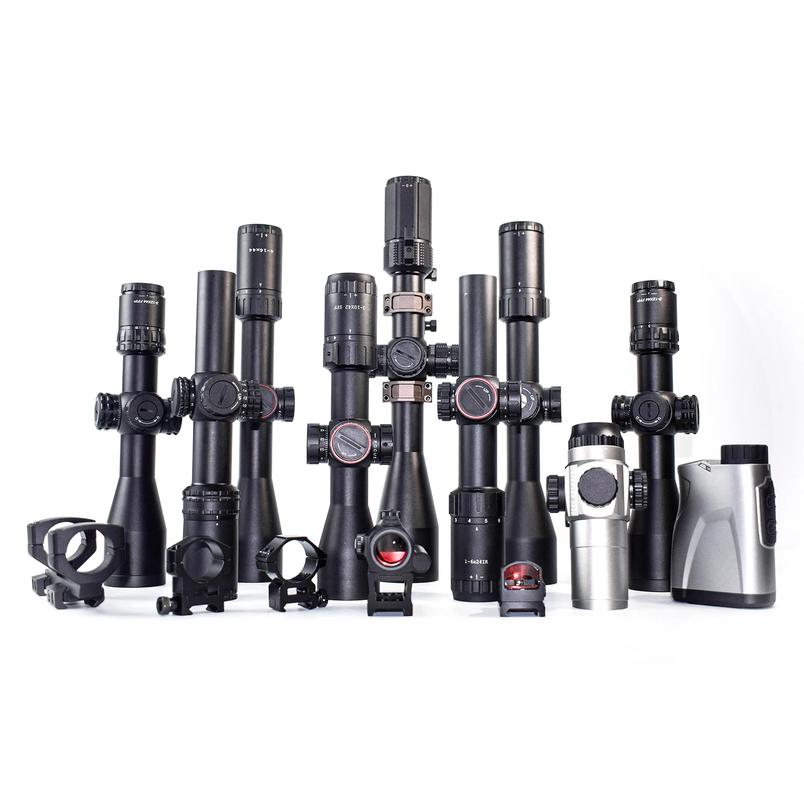 Shockproof  6061 Aluminum Optics Holographic sight Multi Function 4-16X44 FFP Hunting Sight Scopes With 4 German Cross