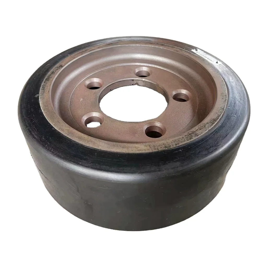 Good Price Linde 254x 100-80 mm 5 holes Linde Part No. 0009904612 Durable Rubber Drive Traction Wheel
